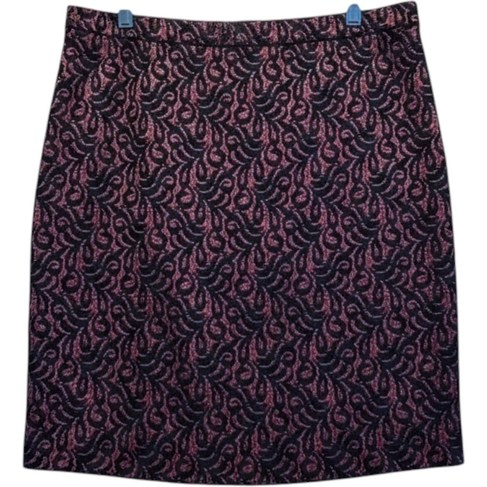 Office Siren Lace Pencil Skirt 12 Knee Length Elegant Old Money Holiday Corpcore